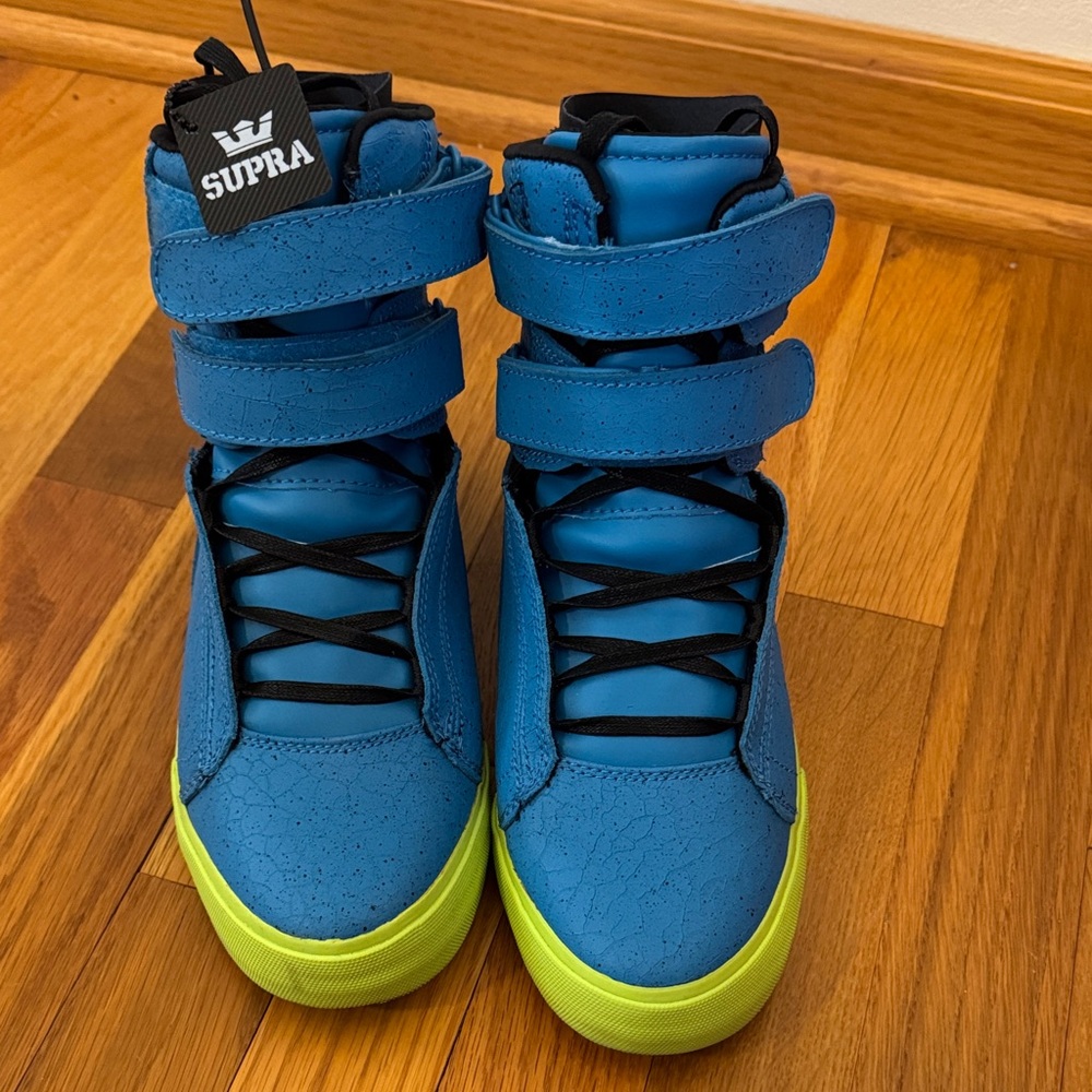 Supra Society Terry Kennedy Pro Model Sneakers - Tuf Blue Crackle.